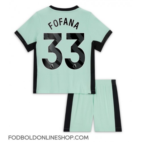 Chelsea Wesley Fofana #33 Tredje trøje Børn 2023-24 Kortærmet (+ Korte bukser)